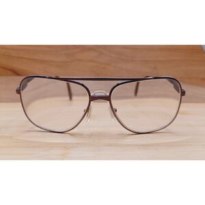 L Amy Westport Brown Navigator Frame Eyeglasses 57 15 145 Made in France